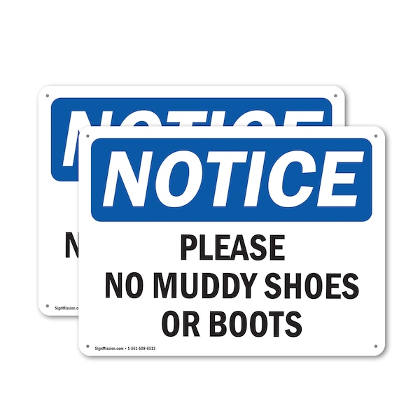 Signmission 7 in Height, 10 in Width, Plastic, Rectangle OS-2PACK-NS-P-710-L-17532 - main